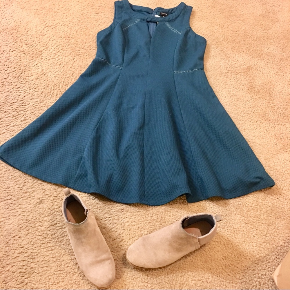 Torrid teal skater dress Sz 14